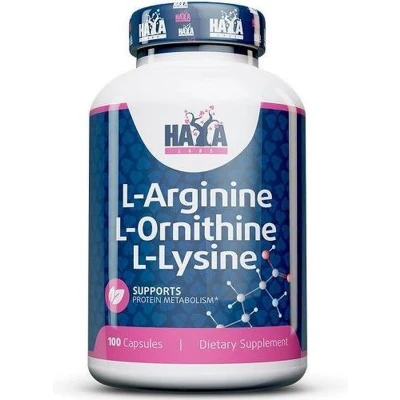 Afbeelding van Haya Labs L Arginine, Ornithin &amp; Lysine 100 ules