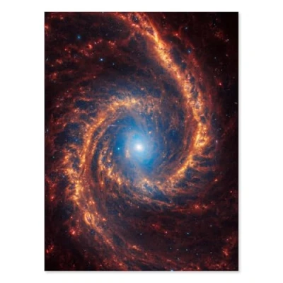 Afbeelding van Artery8 NASA James Webb Telescope View of Spiral Galaxy NGC 1566 Living Room Unframed Wall Art Print Poster Home Decor Premium