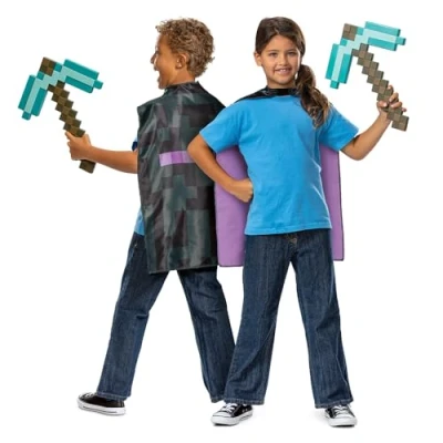 Afbeelding van Minecraft Diamond Pickaxe &amp; Cape Set
