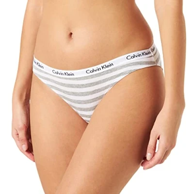 Afbeelding van Calvin Klein Dames bikini string, Rainer Stripe_grijs Heather, L