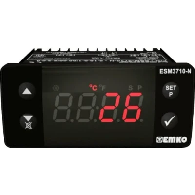 Afbeelding van Emko ESM 3710 N.2.05.0.1/00.00/2.0.0.0 Tweestandenregelaar Temperatuurregelaar J 0 tot 800 C Relais 16 A (l x b h) 65 76 35 mm