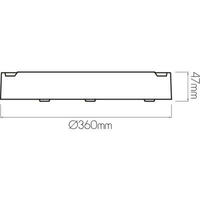 Afbeelding van QIJO plafonnier rond zwart SMD LED 3100 Lm 24W IP65
