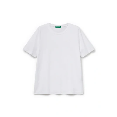 Afbeelding van United Colors of Benetton CREW NECK IN SLUB Tshirt basic, Dames, Maat: XS, White