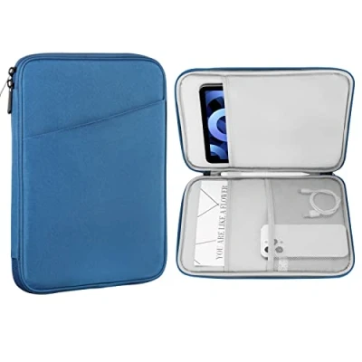 Afbeelding van MoKo 9 11 inch Tablet Sleeve Case,Fits New iPad Air/Pro 2024, Air 5/4th 10.9,iPad 10th Gen 9/8/7th 10.2,Galaxy Tab S8/S9 11,Protective Bag Carrying Case with Pocket,Peacock Blue