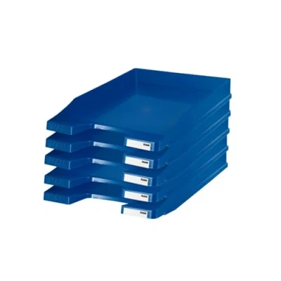Afbeelding van HAN JUNIOR, A4/C4, plat, stabiel, stapelbaar, 5 pack blauw