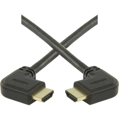 Afbeelding van HDMI kabel 90 haakse connectoren (links/rechts) versie 1.4 (4K 30Hz) 0,50 meter