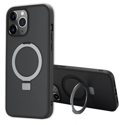 Afbeelding van Apple iPhone 13 Pro Max MagSafe Hoesje Kunststof Accezz Hardcase/Backcover Zwart Telefoonhoesje Shockproof/Valbescherming