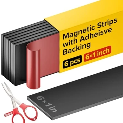 Afbeelding van X bet MAGNET Magneetstrips met zelfklevende achterkant magneetband voor knutselen gereedschaps en messenmagneetstrips keuken, garage tuin magnetische
