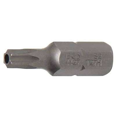 Afbeelding van BGS 4427 Bit lengte 30 mm 8 (5/16&quot;) buitenzeskant T profiel (voor Torx) met boring T27