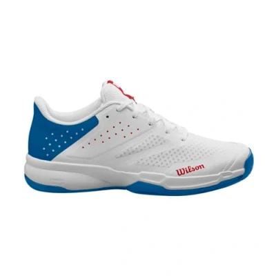 Afbeelding van Wilson Heren KAOS Stroke 2.0 Tennisschoen, Wit/Deja Vu Blauw Rood, 12.5 UK, Wit Deja 48 EU