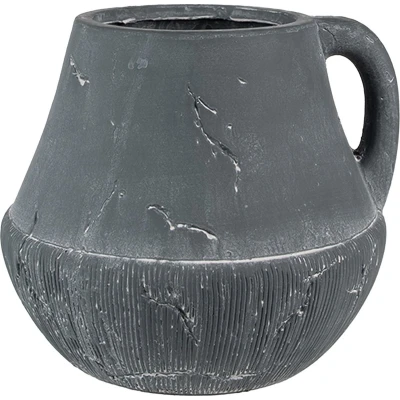 Afbeelding van Clayre &amp; Eef Bloempot 19x19x17 cm Grijs Steen Woondecoratie