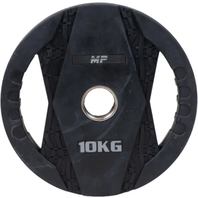 Afbeelding van Muscle Power Olympische Halterschijf met Handgrepen Rubber 10 kg