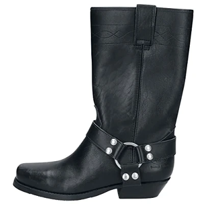 Afbeelding van Dockers by Gerli Cowboy Boot Laarzen zwart EU44 Leder Biker, Industrial, Rock wear