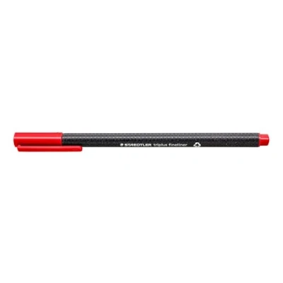 Afbeelding van Staedtler 334 Triplus Fineliner Superfine Puntpennen, 0,3 mm, Rood, Doos van 10