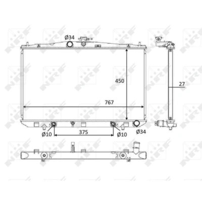 Afbeelding van Radiator, motorkoeling NRF 58611