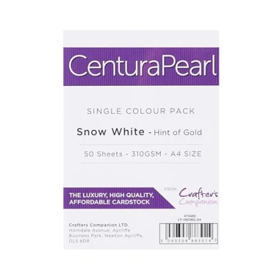 Afbeelding van Crafter&#039;s Companion Centura Pearl (50 vel) Hint of Gold (Vleugje goud)
