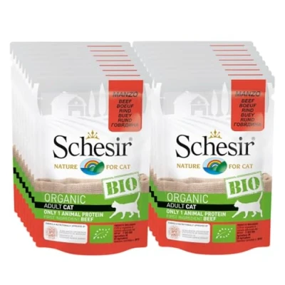 Afbeelding van 16x Schesir Kattenvoer Bio Rund 85 gr