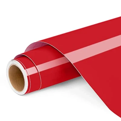 Afbeelding van Permanente zelfklevende vinylrol voor Cricut en Silhouette Cameo, 30,5 x 1,2 m, rood, feestdecoratie, raamstickers, woondecoratie