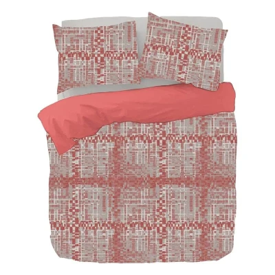 Afbeelding van Dekbedovertrek Kayori Setouchi Rood Tencel 200 x / 220 cm 2 Persoons