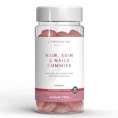 Afbeelding van Suikervrije gummies voor haar, huid en nagels 60gummies Sugar Free Strawberry