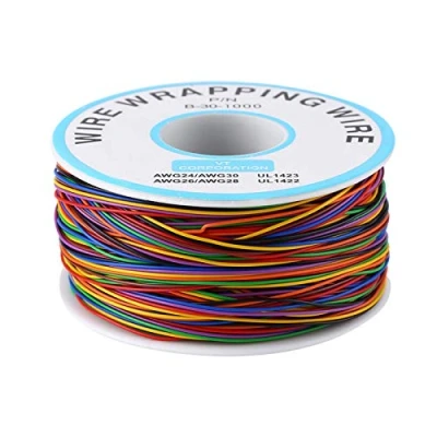 Afbeelding van Verpakkingsdraad, gekleurd P/N B 30 1000 250 m kleurisolatie testkabel 8 draden koper, kleuren elektrische kabel AWG voor elektronische tests