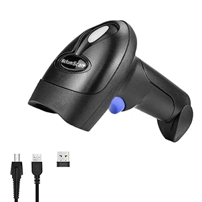 Afbeelding van NetumScan draadloze 2D streepjescodescanner handheld streepjescodelezer Scan QR PDF417 DataMatrix Maxicode voor pc computer NSL8