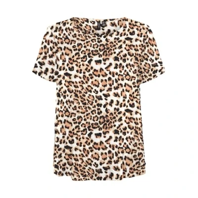 Afbeelding van VERO MODA top VMEASY met all over print bruin/ecru