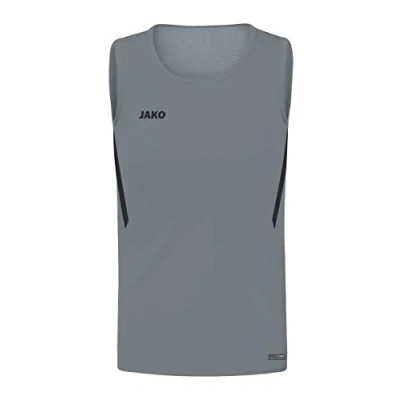 Afbeelding van JAKO Tanktop Uitdaging, Uniseks Kind, Steengrijs/Zwart, 164
