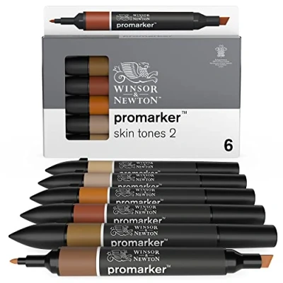 Afbeelding van Winsor &amp; Newton promarker™ Skin tones (2) 6 set