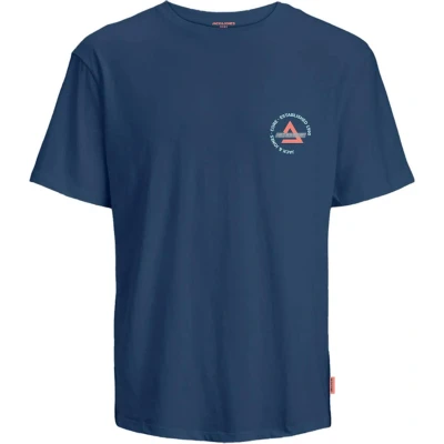 Afbeelding van JACK &amp; JONES CORE oversized T shirt JCOFAST met backprint blauw