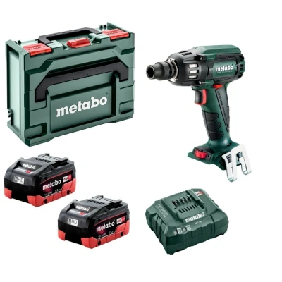 Afbeelding van Metabo SSW 18 LTX 400 BL 18V LiHD accu slagmoersleutel set 2 x 5.5Ah in koffer 400Nm 1/2&quot; koolborstelloos 602205660