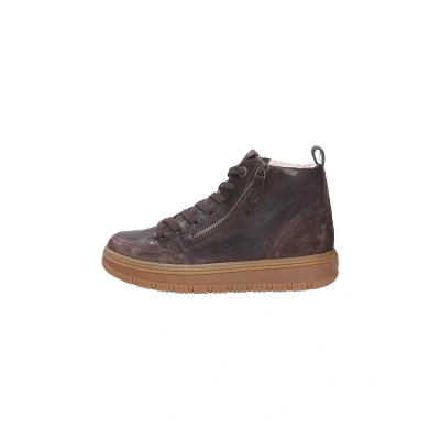Afbeelding van Paul Green Sneakers hoog, Dames, Maat: 40.5, Mocca Leer