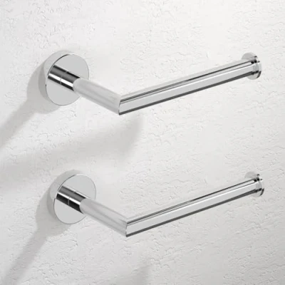 Afbeelding van HITSLAM Toiletrolhouder Wandmontage SUS 304 roestvrij staal Zilver Toiletpapierhouder Waterdicht Rotateproof Loo Roll Houder voor Badkamer Chroom 2 Pack