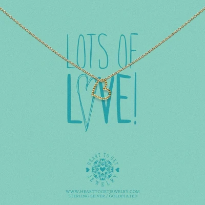 Afbeelding van Heart to Get, Ketting met hangend nopjes hartje, Lots of love ! N500DHE20G