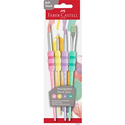 Afbeelding van Faber Castell 481620 kwastenset met softgrip, set van 4