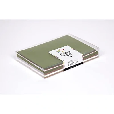 Afbeelding van Clairefontaine 20916C 20 enveloppen + kerstkaarten DIN C6 (11,4 x 16,2 cm) kaartformaat 11 15,5 cm komt overeen met pollen thema Kerstmis natuur 4 kleuren