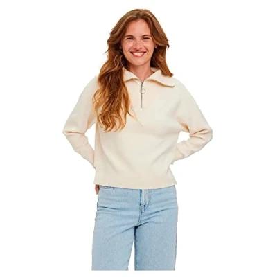 Afbeelding van Vero Moda Vmsaba LS Highneck GA NOOS Trui birch, Dames, Maat: Small, Birch