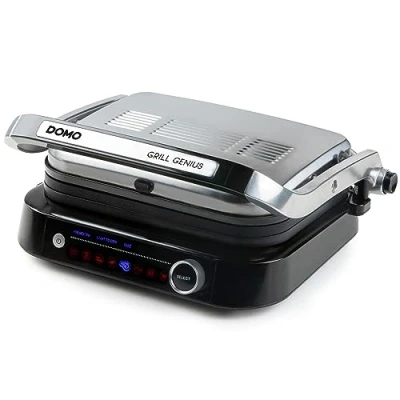 Afbeelding van DOMO DO9249G Digitale Contactgrill Genius Tafelgrill/Barbecue Met display RVS, Zwart