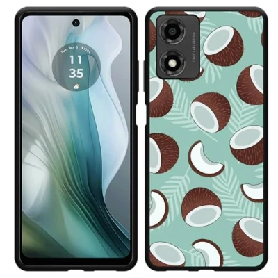Afbeelding van Cazy Hoesje geschikt voor Motorola Moto E14 Siliconen Zwart Kokosnoten