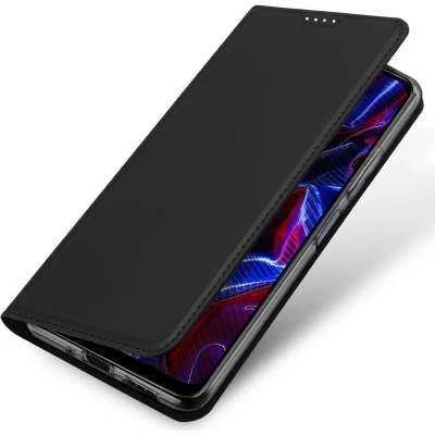 Afbeelding van Xiaomi Poco X5 5G Hoesje Kunstleder Dux Ducis Bookcase Zwart Telefoonhoesje