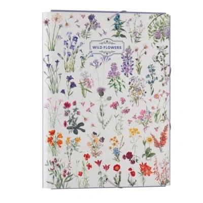 Afbeelding van A4 Elastiekmap Botanical Wild Flowers Opbergmap met hoekelastiek