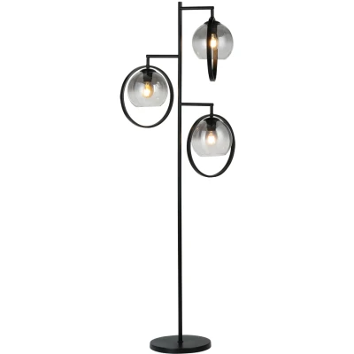 Afbeelding van Moderne Design Vloerlamp 3 Lichts Smoke Aureol