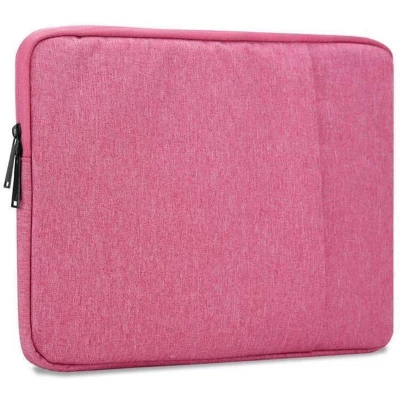 Afbeelding van Cadorabo Laptop / Tablet Bescherming Tas 14 inch in ROZE Notebook computertas gemaakt van stof met fluwelen voering en compartiment anti kras rits