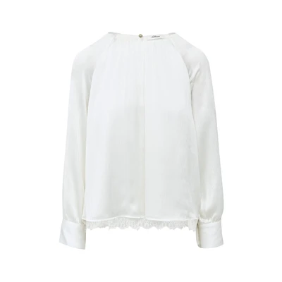 Afbeelding van s.Oliver Black Label MIT Details Blouse, Dames, Maat: 32, Ecru