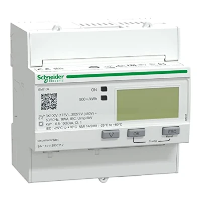 Afbeelding van Schneider electric iem3100 3 faschneider kwh meter 63a a9mem3100