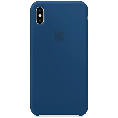 Afbeelding van Origineel Apple iPhone Xs Max Hoesje Siliconen en TPU (zacht) Softcase/Backcover Blauw Telefoonhoesje