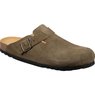 Afbeelding van Scholl Klomp Men Olivier Suede Khaki Schoenmaat 43