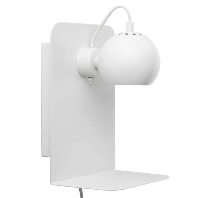 Afbeelding van Frandsen Ball wandlamp met usb poort mat wit