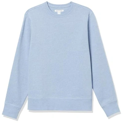 Afbeelding van Amazon Essentials Men&#039;s Fleecetrui met ronde hals (verkrijgbaar in grote en lange maten), Licht heideblauw, L