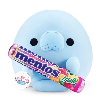 Afbeelding van Snackles Series 2 Wave 2, snack Swap, Sea Cow, Manatee, 20 cm Snackle van ZURU Cuddly Squishy Comfort Plush met licentie merkaccessoire (zeekow, mentos)